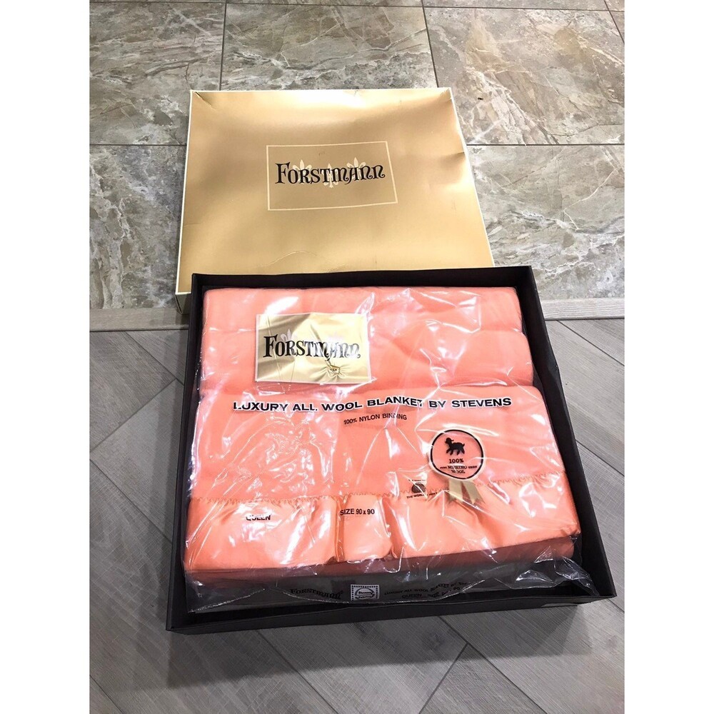 Vintage Stevens Forstmann Luxury Merino Wool Blanket